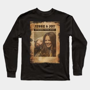 Vintage Old Paper 80s Style Jesse and Joy // summer tour 2023 Long Sleeve T-Shirt